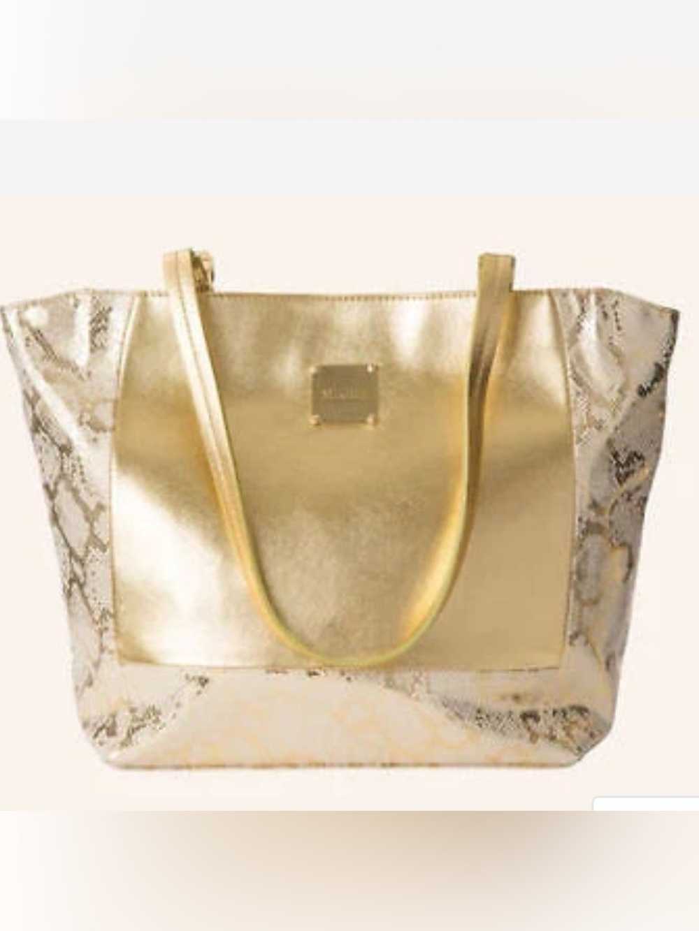 Miche Metallic Gold Snake-Accent Shoulder Bag